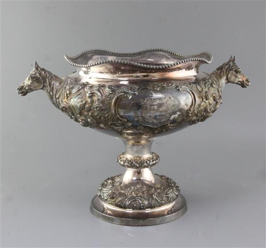 An impressive Victorian silver trophy centrepiece The Warwick Cup, by Robert Hennell IV,
